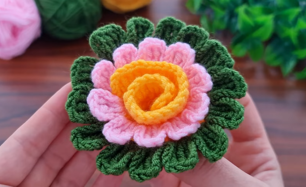 Easy Crochet Rose Flower Pattern for Beginners