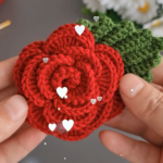 Very easy crochet rose flower making for beginners