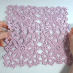 Beautiful Crochet Lace Flower Square
