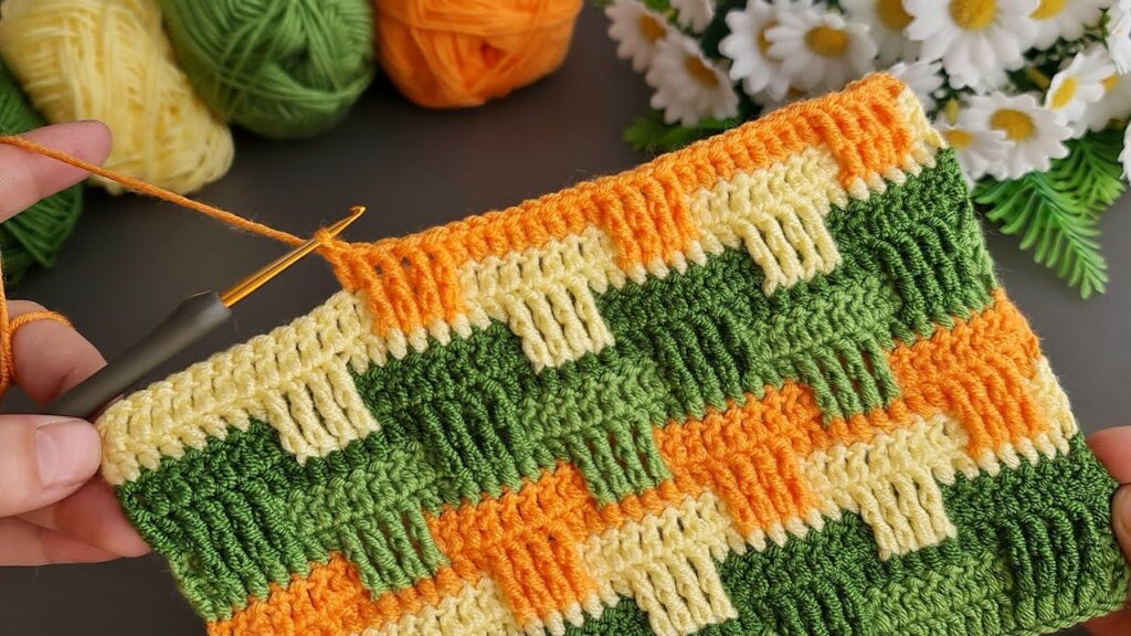 Beautiful crochet baby blanket