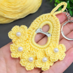 Easy Crochet Flower Keychain Can You Make