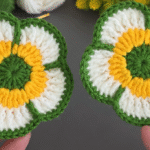How to make crochet flower motif pattern
