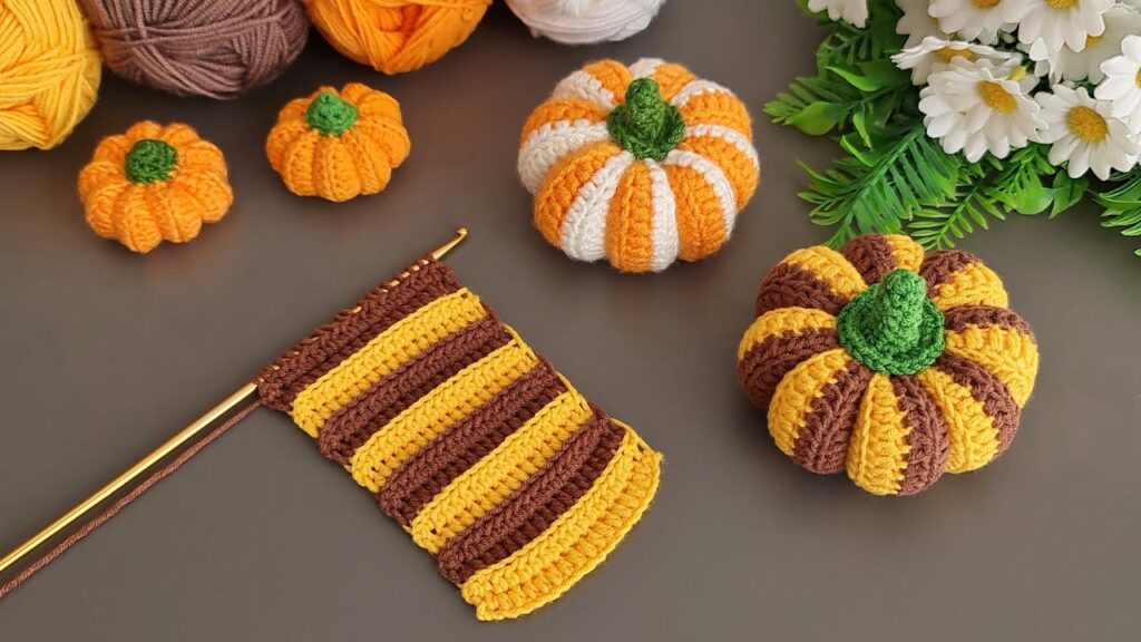 Super Easy Crochet Pumpkin Home Decoration