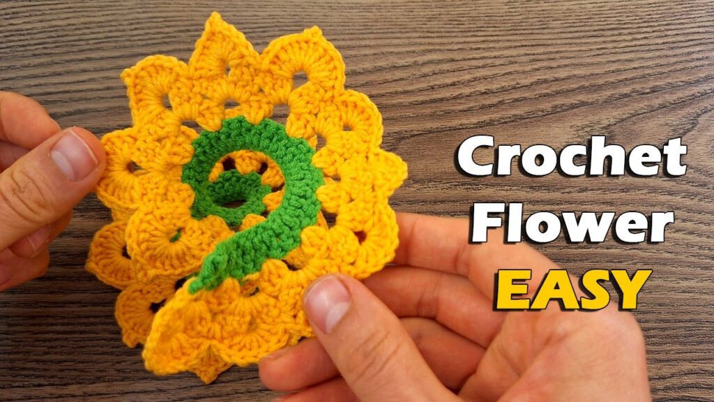 Easy to make Crochet pattern spiral flower