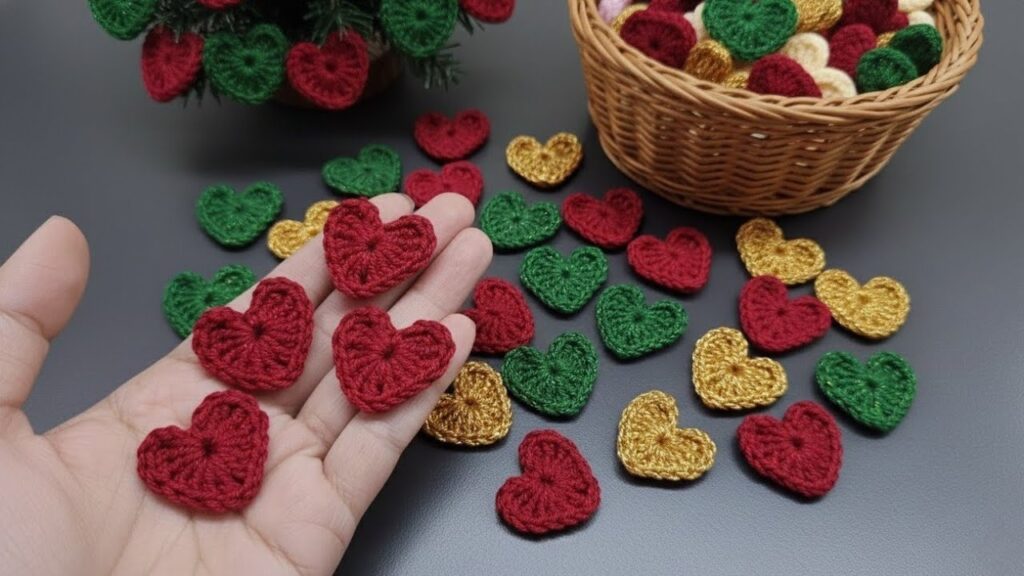 How to make Crochet Hearts